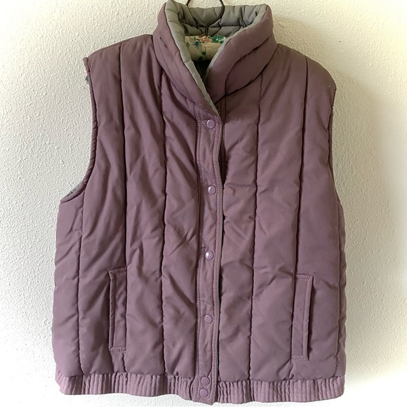 Mauve Cargo Puffer Vest - Picture 1 of 5